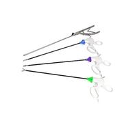 UIGJIOG Tijeras de Práctica para Laparoscopia 4 Piezas Simulación de Formación en Laparoscopia, Pinza Pinza Endoscópica Laparo de 5 x 330 mm en Acero Inoxidable para Cirugía Laparoscópica