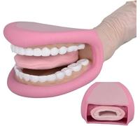 UIGJIOG Títere de Mano de Boca de niño con Lengua, Dientes y 28 Dientes de Silicona para Manos, muñeco de Boca, Herramienta educativa de Terapia del lenguaje para niños y niñas.