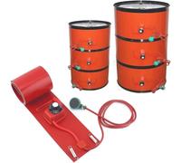 UIHECTA Banda Calefactora para Bidones Metálicos, Calentador de Cubetas de Silicona, Almohadilla Térmica para Bidones de Aceite - Calentador de Bidones con Termostato Ajustable,200l-1740*125mm-1000w