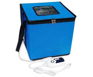 UIHECTA CáMara FermentacióN Plegable, Caja Pruebas VersáTil, Kit Herramientas para Hacer Pan con Masa Madre con Calentador, Rango Temperatura 1-60 ℃, para Hacer Pan Yogurt Natto,Blue b,43cm