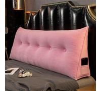 UIHECTA CojíN CuñA Triangular, ColchóN ErgonóMico Queen para NiñOs Y Adultos, Respaldo Reposacabezas, CojíN De Lectura,Rosado,150×50×20cm