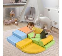UIHECTA Divertido Juego Escalada NiñOs 1 A 3 AñOs. Incluye Bloques Escalada Cuero SintéTico Una DiversióN Ilimitada En Interiores. Gimnasio Espuma BebéS Y NiñOs Aprendan,E