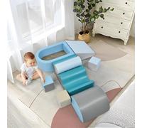 UIHECTA Divertido Juego Escalada NiñOs 1 A 3 AñOs. Incluye Bloques Escalada Cuero SintéTico Una DiversióN Ilimitada En Interiores. Gimnasio Espuma BebéS Y NiñOs Aprendan,D