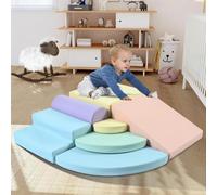 UIHECTA Divertido Juego Escalada NiñOs 1 A 3 AñOs. Incluye Bloques Escalada Cuero SintéTico Una DiversióN Ilimitada En Interiores. Gimnasio Espuma BebéS Y NiñOs Aprendan,A
