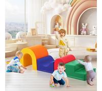UIHECTA Divertido Juego Escalada NiñOs 1 A 3 AñOs. Incluye Bloques Escalada Cuero SintéTico Una DiversióN Ilimitada En Interiores. Gimnasio Espuma BebéS Y NiñOs Aprendan,F
