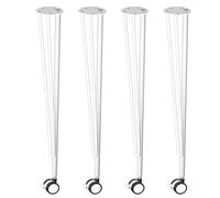 UIHECTA Juego de Patas de Mesa con Ruedas Giratorias, Set 4 Piezas, Patas de Mesa Metálicas para Escritorio Oficina, Mesa Computadora, Mesa Comedor, Tocador, Mesa Sala Reuniones,Blanca,74.5 * 10.5cm