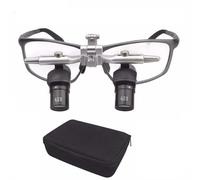 UIHECTA Lupa Ultraligera ErgonóMica De 4,0 X 5,0 X 6,0 X 48°, Lupa Binocular Dental, Lupas óPticas ErgonóMicas, Distancia De Trabajo Ajustable De 350 A 450 MM, para Uso MéDico Dental,Negro