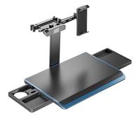 UIHECTA Mesa Multifuncional Tipo Bandeja para Asiento Coche Escritorio Plegable para PortáTil Asiento Trasero Bandeja Viaje para Mesa Asiento Coche AleacióN Aluminio para Comida Bebidas Libros,Negro