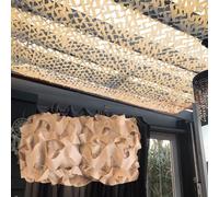 UIHECTA Red Camuflaje Duradera, Redes Malla para Parasol En Rollos A Granel, DecoracióN para Fiestas TemáTicas JardíN, Redes ProteccióN Solar para Tiro, Tela Oxford 210D, para Acampar,Sand,7x11m