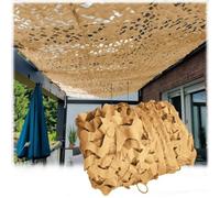 UIHECTA Red De Camuflaje, Red De Sombra para PéRgolas De JardíN, Redes De ProteccióN Solar para Tiro, Tela Oxford 210d, para Camping, Caza Y DecoracióN,Sand,7x16m