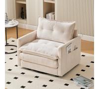 UIHECTA SillóN Giratorio Decorativo, Moderno SillóN Giratorio Barril Sala Estar, SillóN Cuadrado Decorativo Barril, CóModo Y con Giro 360 Grados, SillóN Tapizado Chenilla,D,1PCS