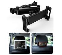 UIHOL Soporte Tablet Coche, Auto Reposacabezas Soporte para Tablet 360° Rotación Fácil instalación Ajustable Diferentes Tamaños Universal para 6-12" Pulgadas iPad Pro Air Mini Tab, Smartphone