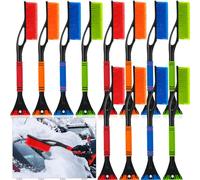 Uiifan 12 cepillos de nieve y raspadores de hielo de 24 pulgadas para ventanas de parabrisas de coche, desmontables, raspador sin arañazos para quitar hielo y nieve, invierno con agarre de espuma para