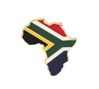 Uijokdef Pin de bandera nacional, pin esmaltado del continente africano, insignia de metal, 3,1 x 3,3 cm, 0.8 Inches, Latón, No es una piedra preciosa
