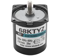 Uikdjgu 1 Pcs 68Ktyz Mini Motor De Engranajes Ac 220V 28W 2.5R / Min Motor De Engranaje Síncrono De Imán Permanente Esfuerzo De Torsión Grande
