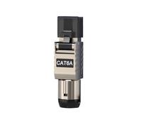 Uikdjgu 1 Uds. Conectores de Cable Ethernet RJ45 Cat6A RJ45, Conector de TerminacióN FáCil Sin Herramientas de Metal, Cable LAN 2000MHz 40G 22AWG - 24AWG