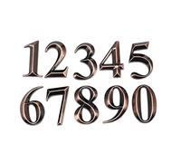 Uikdjgu 10 Piezas Puerta DíGitos 0 a 9 Etiqueta de NúMero Numeral Placa de la Puerta CajóN de la Casa Letrero Placa Hotel Etiqueta de la Casa DireccióN Etiqueta de la Puerta Bronce