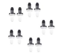 Uikdjgu 10 Unids 3/8 Pulgadas 10mm Abs en Línea Válvula de Retención de Retorno de Agua Unidireccional para Gas Combustible Aire Líquido