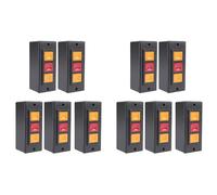 Uikdjgu 10X Apertura de Puerta de Garaje, Caja de Bloqueo de Interruptor de Rodillo de Puerta EléCtrico, Interruptor de BotóN Oculto Montado en Superficie C