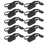 Uikdjgu 10X Male D-Tap Tipo B Power Dtap Tap to 4 Female P-Tap Ptap Hub Adaptador Divisor ElÉCtrico para FotografÍA Accesorios de AlimentaciÓN