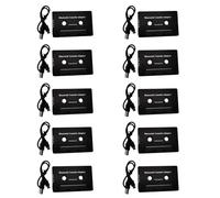 Uikdjgu 10X Universal Cassette Bluetooth 5.0 Audio Car Tape Aux Adaptador EstéReo con MicróFono para TeléFono MP3 AUX Cable Reproductor de CD