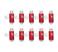 Uikdjgu 10X USB 2.0 Flash Memory Stick Pen Drive Almacenamiento Thumb Color de Pulgar: Rojo Capacidad de Memoria Flash: 512 MB