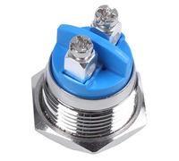 Uikdjgu 16mm alto redondo Interruptor de boton pulsador de metal momentaneo redondo alto