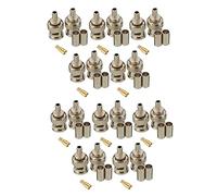 Uikdjgu 20 Juegos 3 Piezas Conectores De Crimpado De Enchufe RG58 Macho BNC