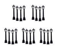 Uikdjgu 20 Piezas de Luces de Poste de Calle Modelo de Tren de Ferrocarril Poste de LáMpara Luces de Poste de Linterna de Camino de Pueblo en Miniatura para Casa de MuñEcas DIY