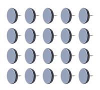 Uikdjgu 20 Piezas Deslizadores de Silla de 25 Mm Deslizadores de Muebles PTFE Almohadillas de FáCil Movimiento Redondas con Clavo Protector de Pies para Piso de Madera