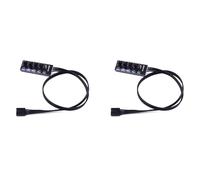 Uikdjgu 2piezas 40Cm 1 una 5 4-Pin Molex TX4 PWM Fan CPU HUB Splitter PC Case Chasis Cooler Extension Cable Adapter Controller