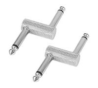 Uikdjgu 2X 6.35 Adaptador Conector de Pedal Acoplador Tipo Conector para Pedal de Efecto de Guitarra 1/4 Pulgadas Adaptador Amplificador de Alta Calidad
