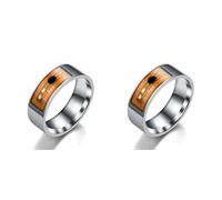 Uikdjgu 2X Anillo con Chip Inteligente NFC Etiqueta para TeléFono MóVil Anillo Inteligente Nueva TecnologíA NFC Anillo Inteligente PortáTil A