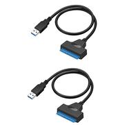 Uikdjgu 2X Cable USB Adaptador 3 una USB 3.0 Cable Adaptador USB Soporte de Disco Duro Ssd HDD de 2,5 Pulgadas