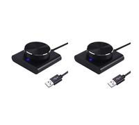 Uikdjgu 2X Control de Volumen USB PC Sin Pérdidas Altavoz de la Computadora Controlador de Volumen Ajustador de Perilla Control Digital con Silencio de una Tecla