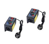 Uikdjgu 2X Controlador de Velocidad 230 V, Convertidor de Frecuencia 230 V, Regulador de Voltaje del Motor AC 220 V 10 A Potencia Máxima 4000 W, Enchufe UE