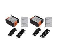 Uikdjgu 2X ETC-974 Mini Controlador de Temperatura Refrigerador Termostato Regulador Termorregulador Termopar Sensor Dual