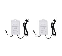 Uikdjgu 2X Fuente de Alimentación Ininterrumpida de 12V-2A para WiFi, Enrutador, Módem, Cámara de Seguridad Mini UPS Protector de Respaldo de Batería Enchufe Europeo