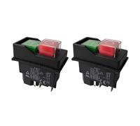 Uikdjgu 2X Interruptores Electromagnéticos Interruptores Pulsadores para Herramientas de Jardín KJD17 220V Terminales de 5