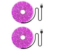 Uikdjgu 2X LED la Luz de Crecimiento Tira de Luz de Crecimiento USB de Espectro Completo de 5 V 2835 Fitolamparas LED para Plantas de Cultivo Hidropónico de Invernadero 100cm