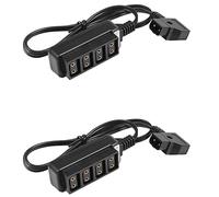Uikdjgu 2X Male D-Tap Tipo B Power Dtap Tap to 4 Female P-Tap Ptap Hub Adaptador Divisor ElÉCtrico para FotografÍA Accesorios de AlimentaciÓN