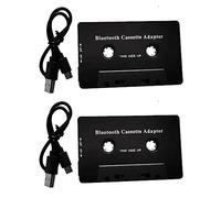 Uikdjgu 2X Universal Cassette Bluetooth 5.0 Audio Car Tape Aux Adaptador Estéreo con Micrófono para Teléfono MP3 AUX Cable Reproductor de CD