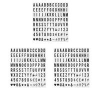 Uikdjgu 312 Piezas Cinematic Lightbox Reemplazo de Letras Y Números En Negro para A4 Light Up Letter Box Sign Message Board 65.4X35mm (La Caja de Luz LED NO Está Incluida) (Color: Negro)