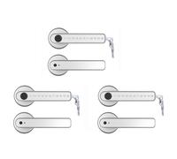 Uikdjgu 3X Cerradura Puerta Inteligente Cerradura Puerta Entrada Sin Llave Cerradura Puerta Teclado con Manija, Cerradura Puerta Huella Digital con Control WiFi AplicacióN Tuya