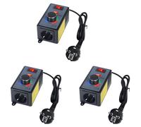 Uikdjgu 3X Controlador de Velocidad 230 V, Convertidor de Frecuencia 230 V, Regulador de Voltaje del Motor AC 220 V 10 A Potencia Máxima 4000 W, Enchufe UE