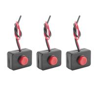 Uikdjgu 3X DC 12V2A Interruptor de Cableado para COCHES Pulsador de Base Adhesivo con Accionamiento Momentaneo