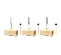 Uikdjgu 3X DipasóN de 432 Hz con Caja de Resonancia, para CuracióN con Sonido, EnseñAnza de Resonancia del DiapasóN, Pruebas de AudicióN, MeditacióN