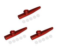 Uikdjgu 3X Mirliton de Aleacion de Aluminio con Membrana Rojo