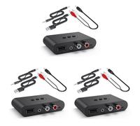 Uikdjgu 3X Receptor de Audio Bluetooth 5.3 NFC USB U Disk 3,5 mm AUX USB Adaptador Inalámbrico de Música Estéreo para Amplificador de Altavoz de Automóvil