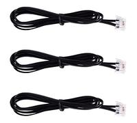 Uikdjgu 3X RJ11 6P4C Cuerda Cable de Telefono Modem ADSL 1 Metro